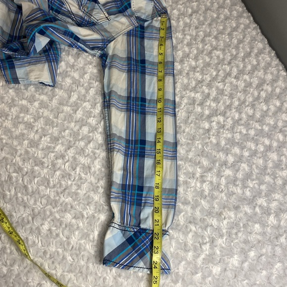 BKE standard fit size M cotton pearl snap down collared shirt cowboy - Picture 10 of 12